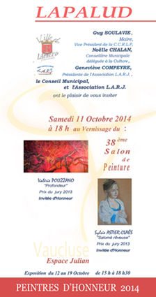 Exposition personnelle - Peintre d'honneur 2014